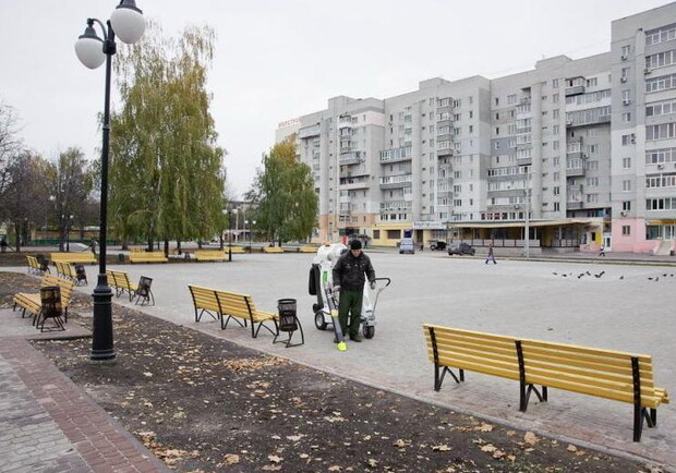 Во время уборки территорию разделяют на участки. Фото с сайта Харьковского горсовета.
