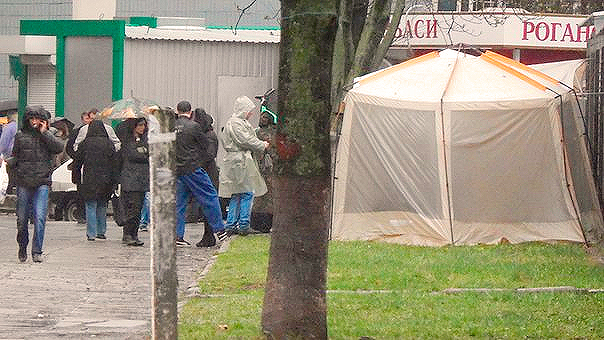 Новость - События - Фотофакт: пророссийские активисты развернули палаточный "городок" на Державинской