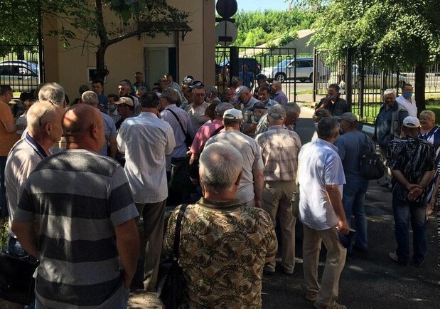 В Харькове протестуют чернобыльцы. Фото: "Суспільне"