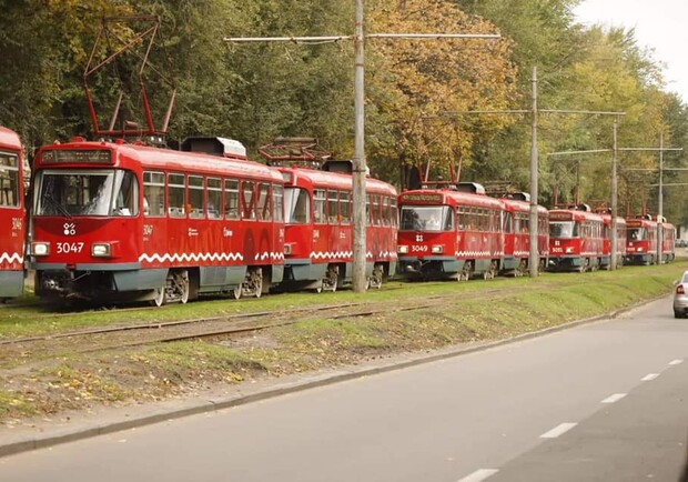 В Днепре на маршрут вышли 12 трамваев / фото: fb Борис Филатов