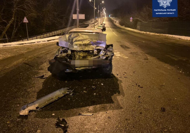 На Белгородском шоссе  — тройное ДТП. Фото:  патрульная полиция Харьковской области