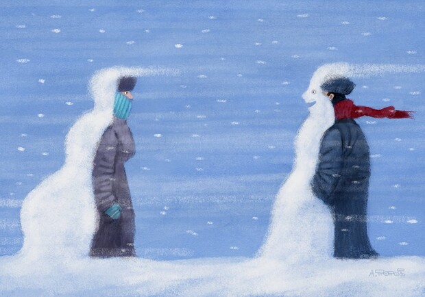 На Харьков надвигается снегопад. Иллюстрация: pinterest.com