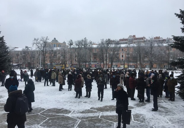 На Полтавщине протестуют против повышения тарифов. Фото: https://t.me/suspilnepoltava