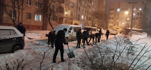 Взялися за лопати: львів'яни самостійно прибирають сніг у дворах і публікують фото