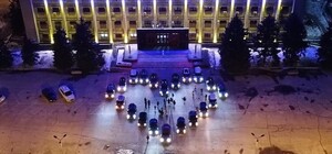 Полюбуйся: автомобилисты поздравили одесситов с Днем влюбленных