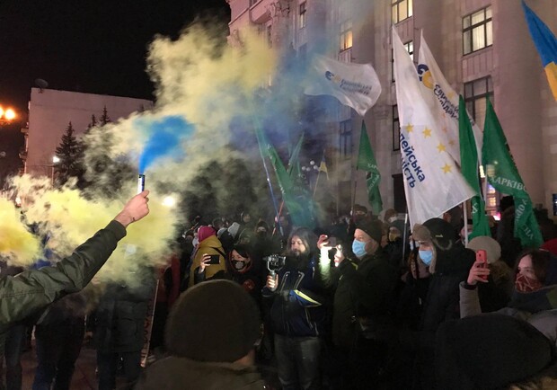 В центре Харькова прошел митинг в поддержку Сергея Стерненко. Фото: Facebook Галина Куц