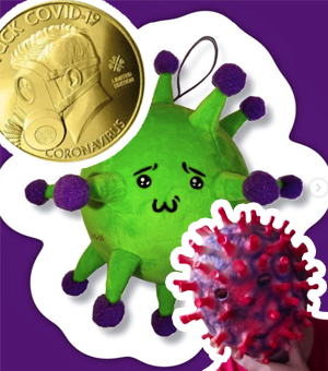 Игрушки, монеты и картины: что можно купить в Украине, посвященное коронавирусу
