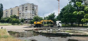 Прощай, старый фонтан: на левом берегу начали строить новый скейт-парк