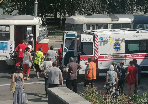 В Харькове столкнулись трамваи. Фото: Труха