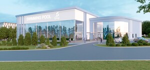 С витражными окнами: на Днепропетровщине строят двухэтажный бассейн