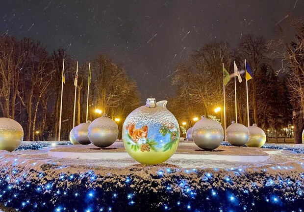 В первый день зимы в Харькове выпал снег. 