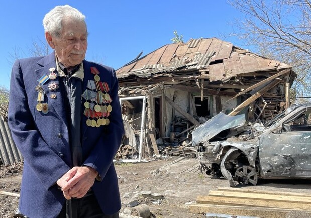 Ветеран Второй мировой войны рассказал, как россияне уничтожили его дом. 