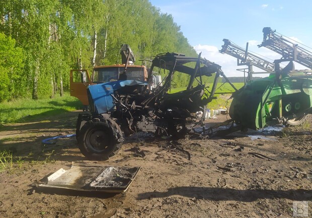 Под Харьковом тракторист подорвался на мине. 