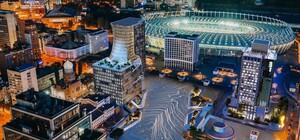 Появился проект небоскреба перед Олимпийским стадионом в Киеве