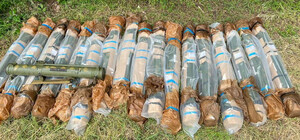 Под Харьковом обнаружен тайник с российскими боеприпасами (видео)