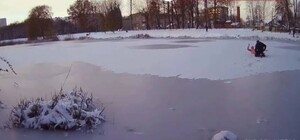 У Львові врятували чоловіка, який хотів втопитися в озері у парку — відео