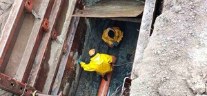 На вулиці Медової Печери замінили 54 метри каналізаційного колектора