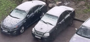 Харьков в конце апреля засыпало снегом (фото, видео)