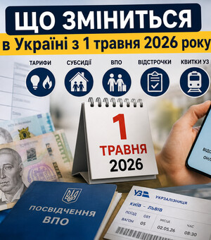 Тарифи, субсидії, ВПО та відстрочки: що зміниться в Україні з 1 травня