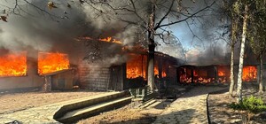 Реактивный БпЛА нанес удар по домам в Одесской области: вспыхнул пожар (обновлено)