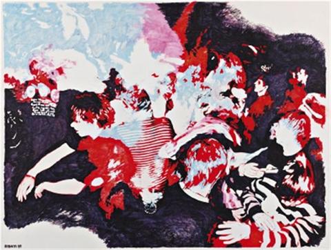 Картина Николая Ридного "Жесты".  Продана на Phillips de Pury в 2009 году за $3771
