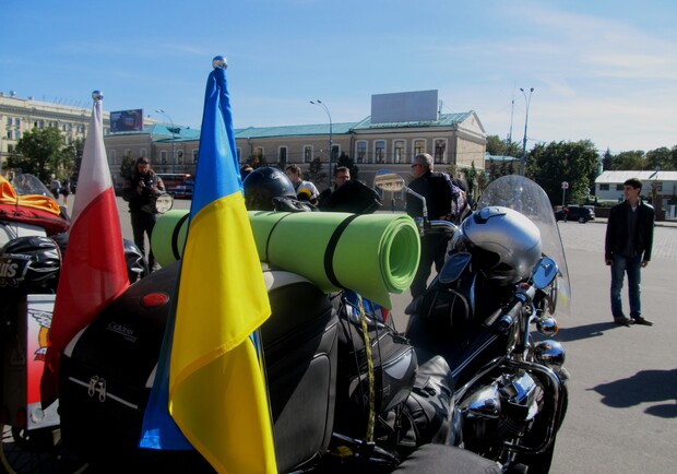 В Харьков прибыли польские байкеры. Фото: "В городе".