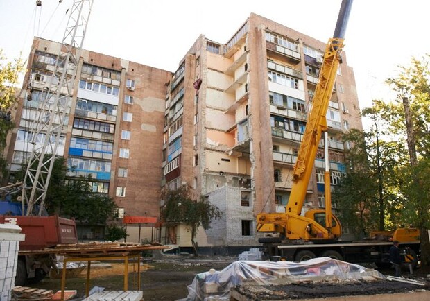 В доме по улице Слинько, 2б восстановили уже два этажа. Фото с сайта Харьковского горсовета.