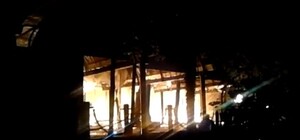 В Партените полностью сгорел танцевальный зал санатория  