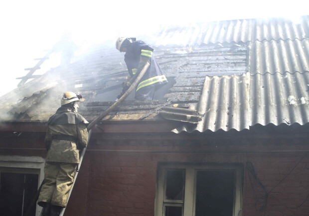 В Лозовой на пожарах погибли два человека. Фото с сайта ГТУ МЧС Украины в Харьковской области.