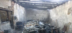 Под Харьковом на пожаре в гараже рванул баллон с газом: пострадали 2 человека