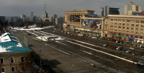 Напомним, центр Харькова перекрыт из-за праздничных гуляний. Фото с сайта: vk.com/kharkov_city_ua.
