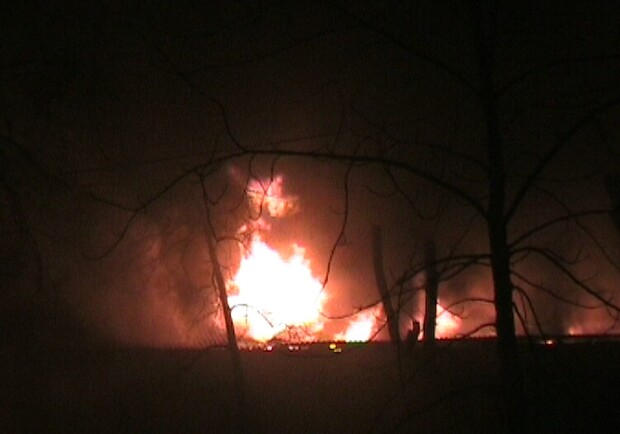 Причина возникновения возгорания выясняется. Фото с сайта ГТУ МЧС Украины в Харьковской области.