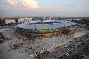На время матча около стадиона «Металлист» изменят движение транспорта. Фото с сайта Харьковского горсовета.