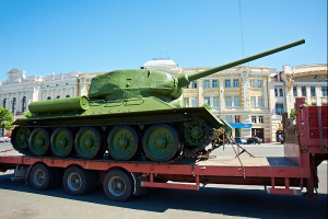 К 9 Мая на площади Конституции установят танки. Фото с сайта Харьковского горсовета.