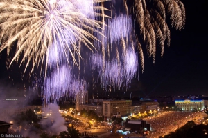 23 августа на площади Свободы состоятся фейерверк и проекционное шоу. Фото с сайта Харьковского городского совета. 