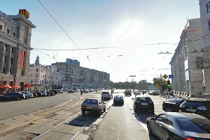 На площади Розы Люксембург временно не проехать. Фото: Харьковский городской совет. 