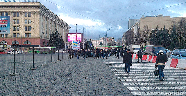 Перекрытая площадь. Фото: Vgorode