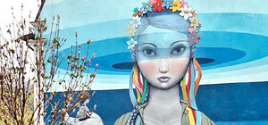 Кто автор и что значит: на Андреевском спуске закончили огромное граффити