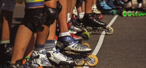 Как в парке Горького роллеры соревновались