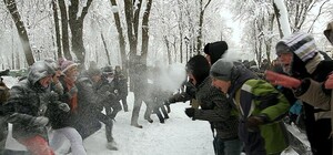 Киевлян приглашают на снежную битву