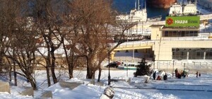 Видеофакт: в Одессе экстремалы катались на лыжах по Потемкинской лестнице