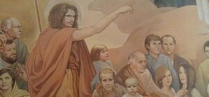 На  стінах Веринської церкви  на Львівщині зобразили Кузьму Скрябіна в образі Іоанна Хрестителя