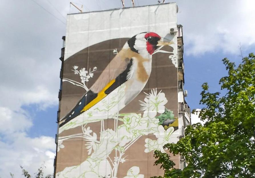 Новость - События - На ХТЗ дома разрисуют огромными граффити с птицами