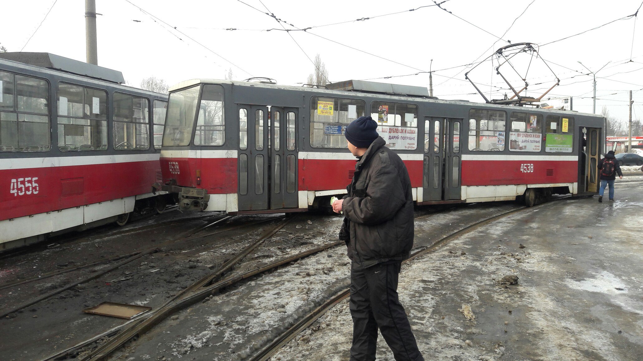 Новость - События - Комбо: в Харькове столкнулись трамваи