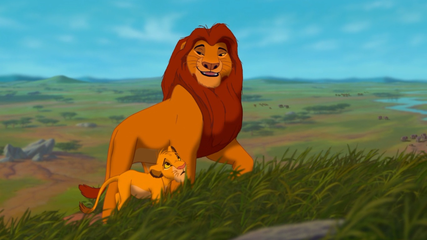 Кадр из мультфильма "Король лев"
