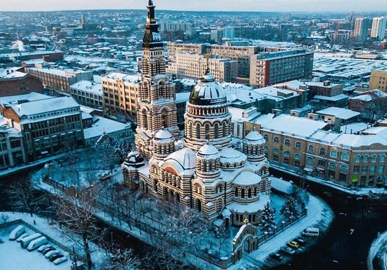 Снегопад в Харькове. Фото: Геннадий Кернес/Facebook 