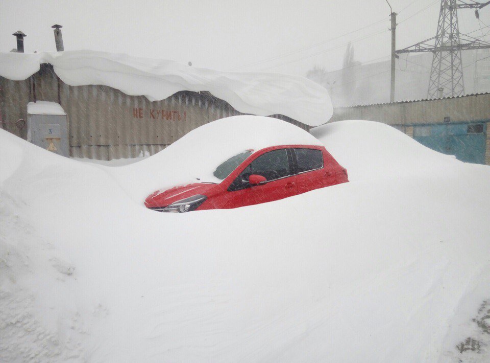 Снегопад в Харькове. Фото: Харьков LIVE