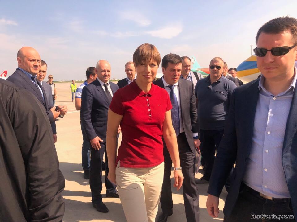 В Харьков 24 мая прилетела президент Эстонии Керсти Кальюлайд. Фото: ХОГА