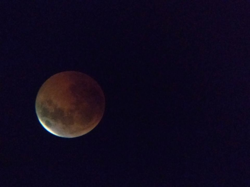 Лунное затмение 2018 в Харькове. Фото: Владимир Кажанов