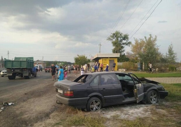 Смертельное ДТП под Харьковом в Васищево 14 сентября 2018. Фото: Национальная полиция Украины